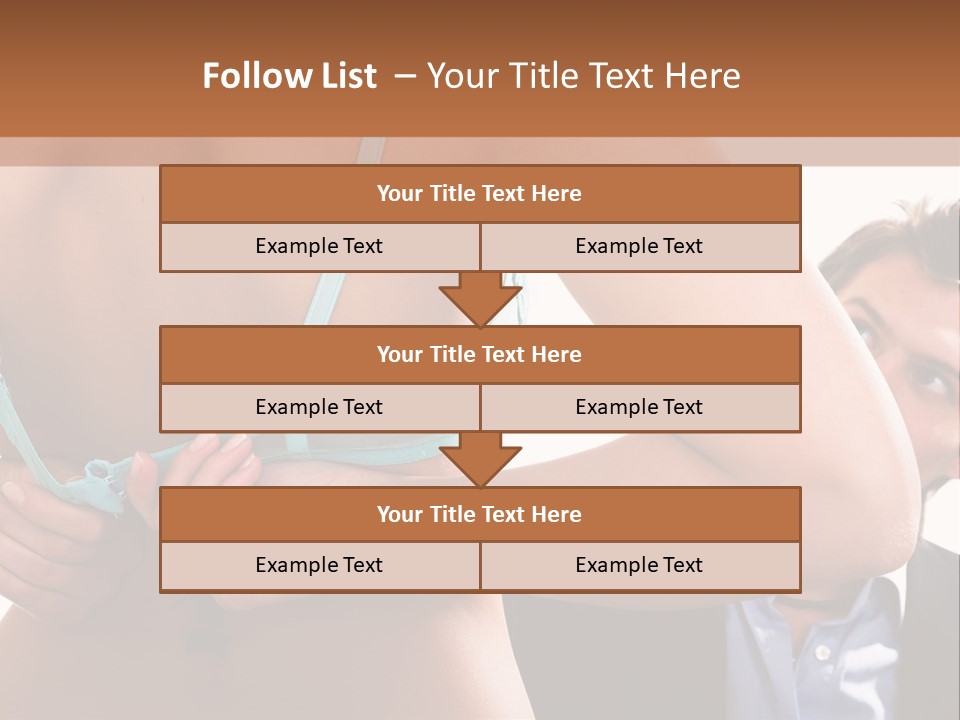 Woman Taking Of Bra In Front Of Man PowerPoint Template