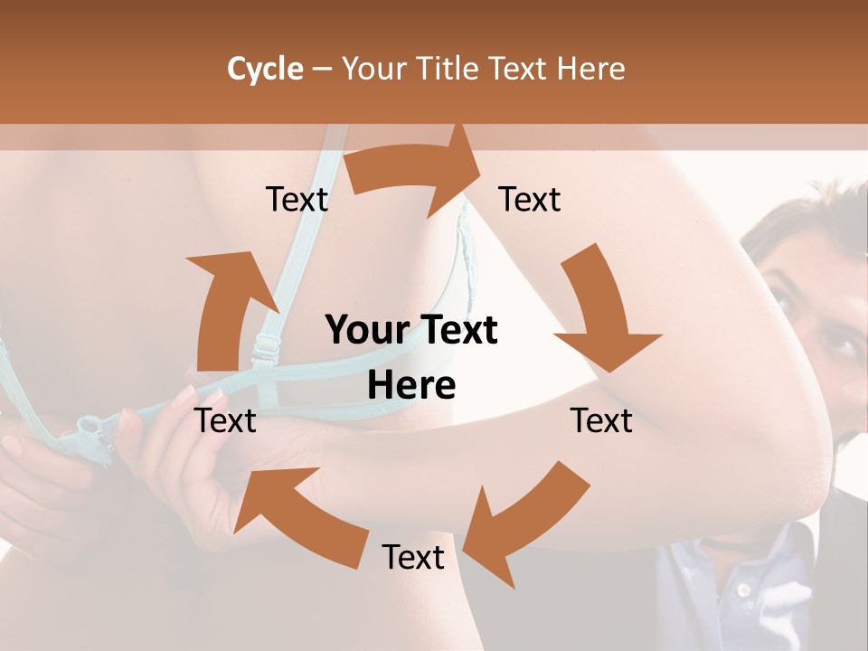 Woman Taking Of Bra In Front Of Man PowerPoint Template