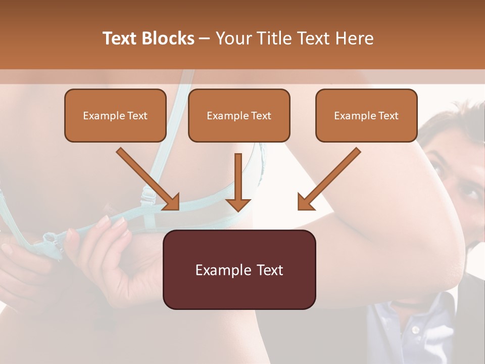Woman Taking Of Bra In Front Of Man PowerPoint Template