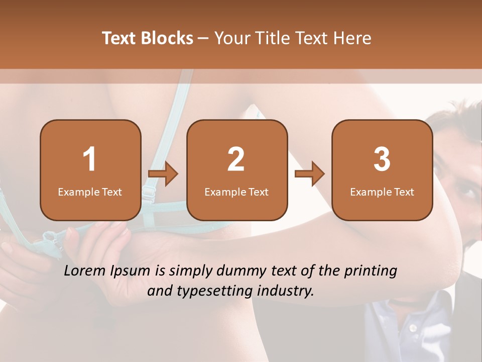 Woman Taking Of Bra In Front Of Man PowerPoint Template