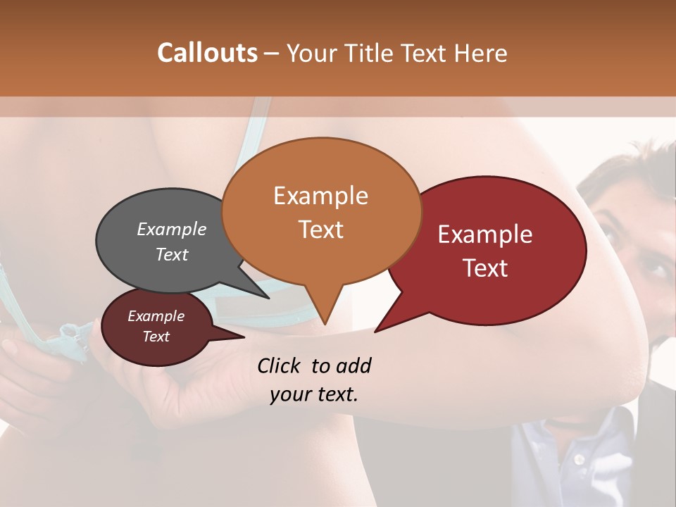 Woman Taking Of Bra In Front Of Man PowerPoint Template