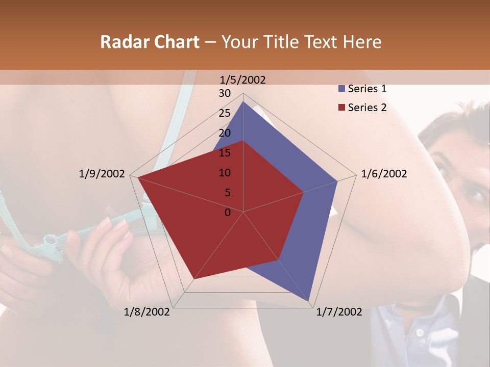 Woman Taking Of Bra In Front Of Man PowerPoint Template