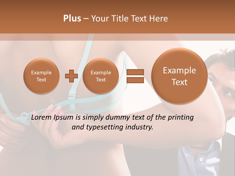 Woman Taking Of Bra In Front Of Man PowerPoint Template