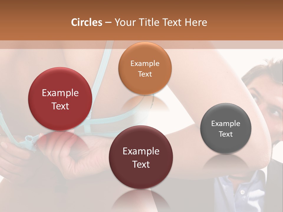 Woman Taking Of Bra In Front Of Man PowerPoint Template