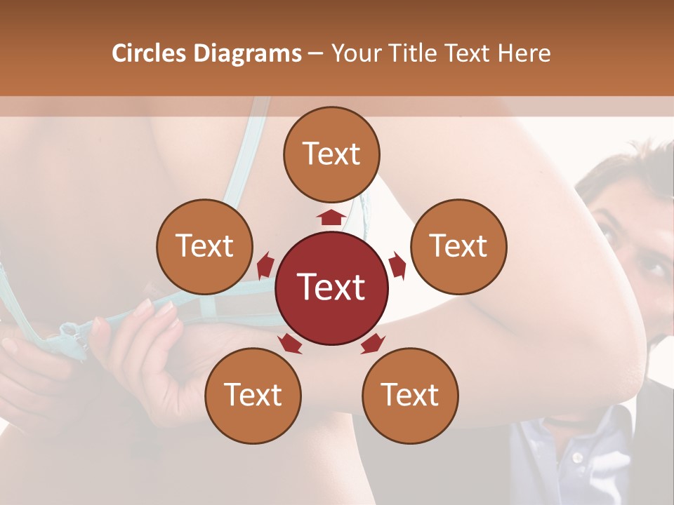 Woman Taking Of Bra In Front Of Man PowerPoint Template