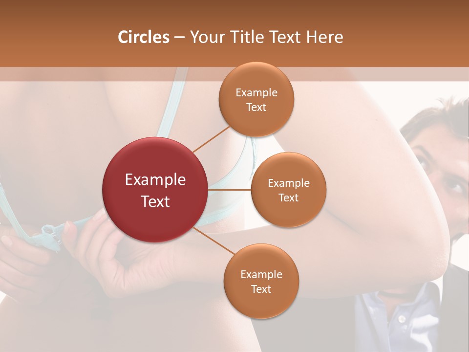 Woman Taking Of Bra In Front Of Man PowerPoint Template