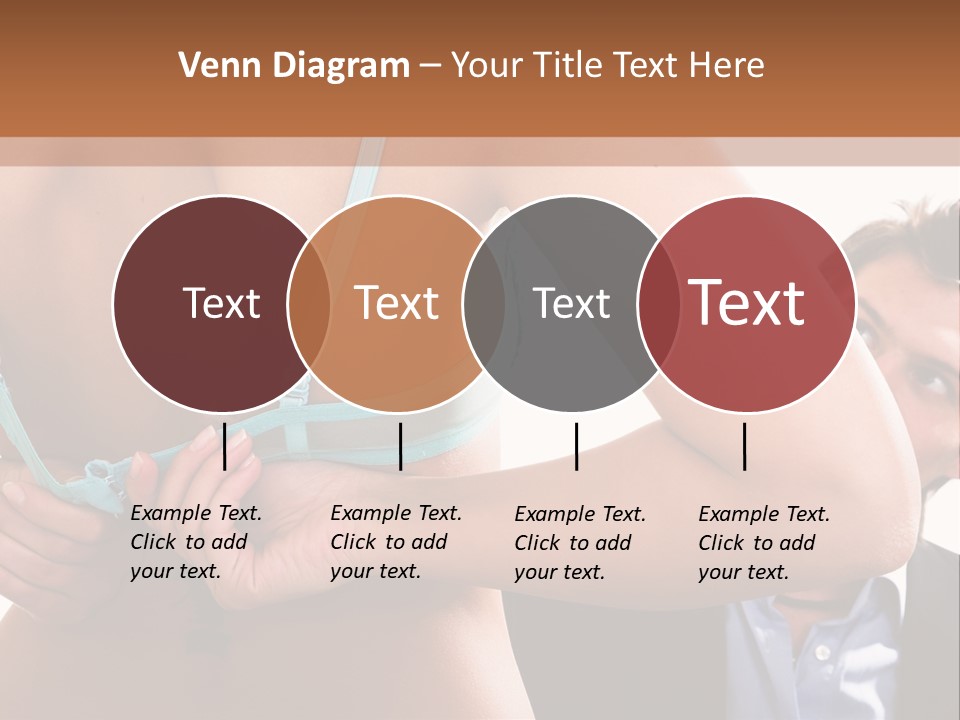 Woman Taking Of Bra In Front Of Man PowerPoint Template