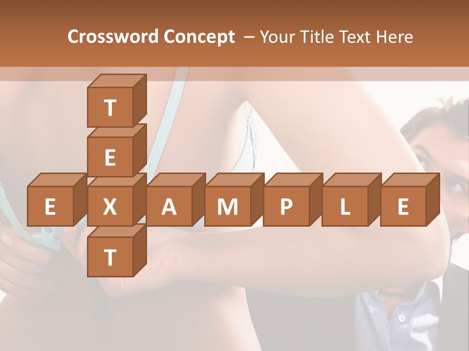 Woman Taking Of Bra In Front Of Man PowerPoint Template