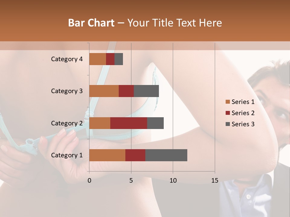 Woman Taking Of Bra In Front Of Man PowerPoint Template