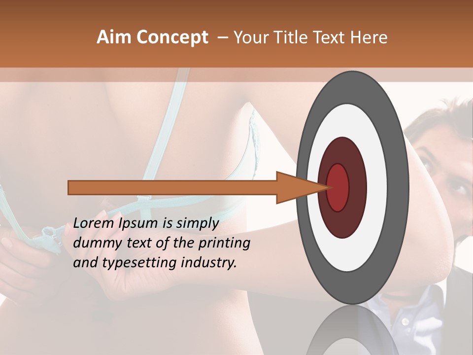 Woman Taking Of Bra In Front Of Man PowerPoint Template