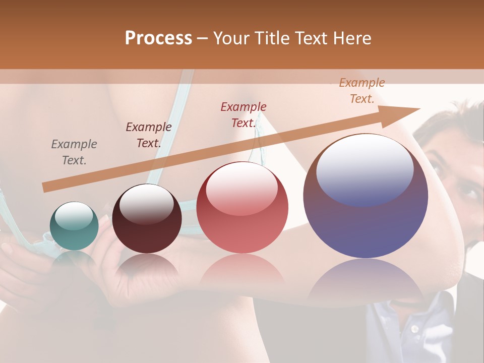 Woman Taking Of Bra In Front Of Man PowerPoint Template