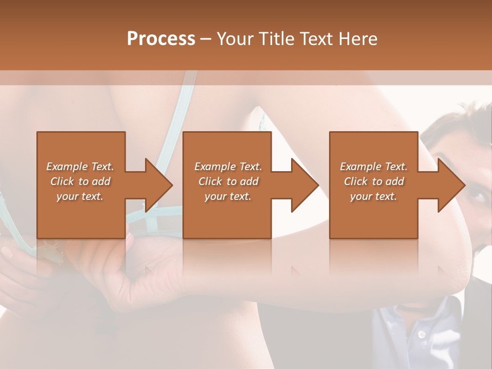 Woman Taking Of Bra In Front Of Man PowerPoint Template