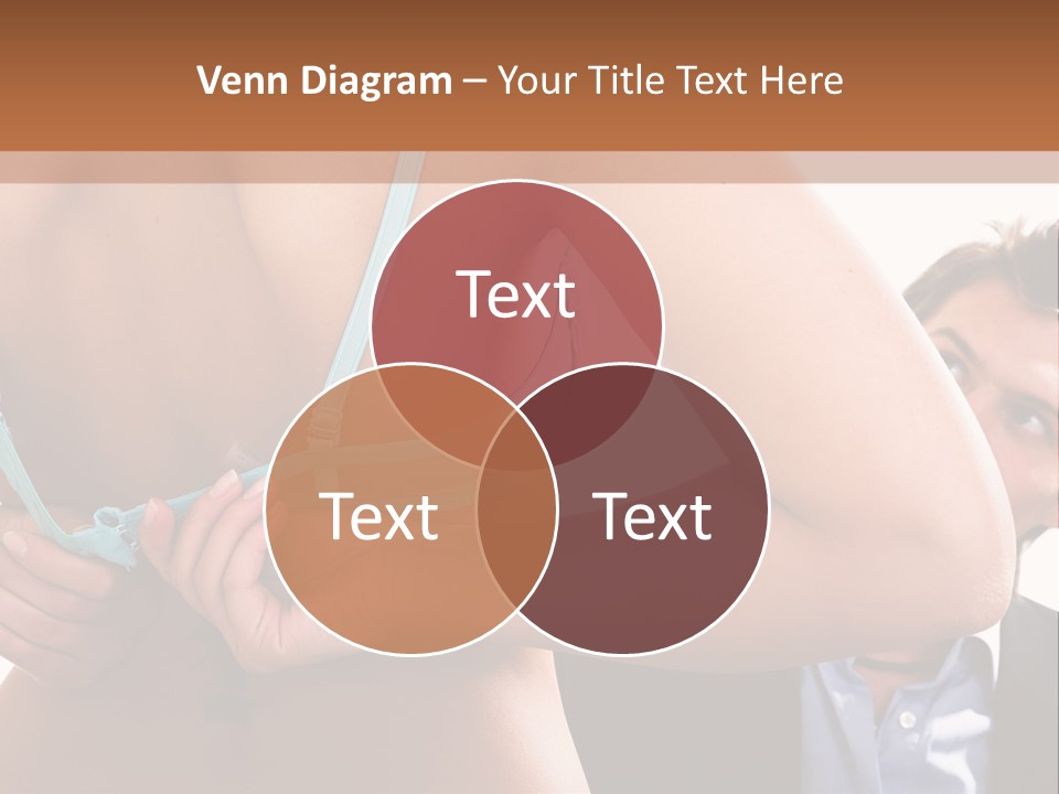 Woman Taking Of Bra In Front Of Man PowerPoint Template