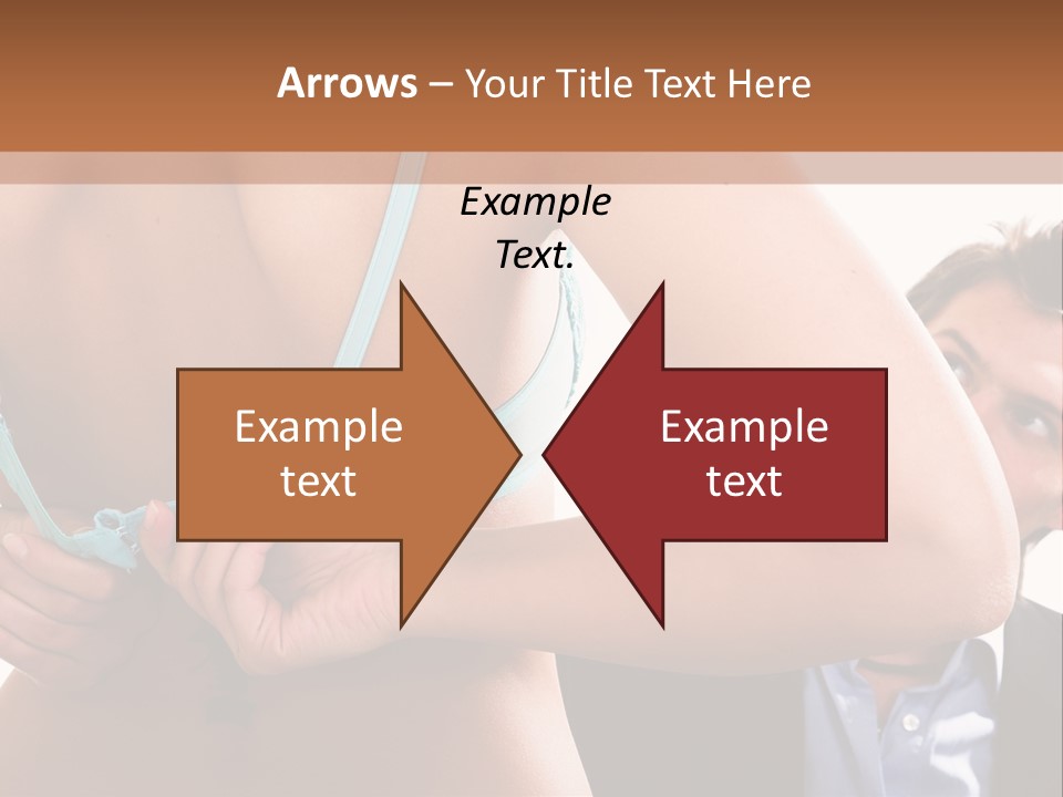 Woman Taking Of Bra In Front Of Man PowerPoint Template