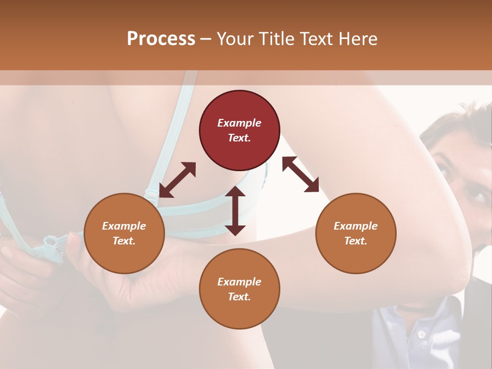 Woman Taking Of Bra In Front Of Man PowerPoint Template