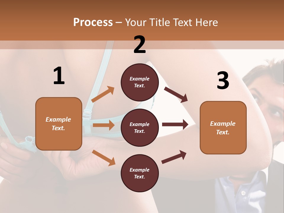 Woman Taking Of Bra In Front Of Man PowerPoint Template