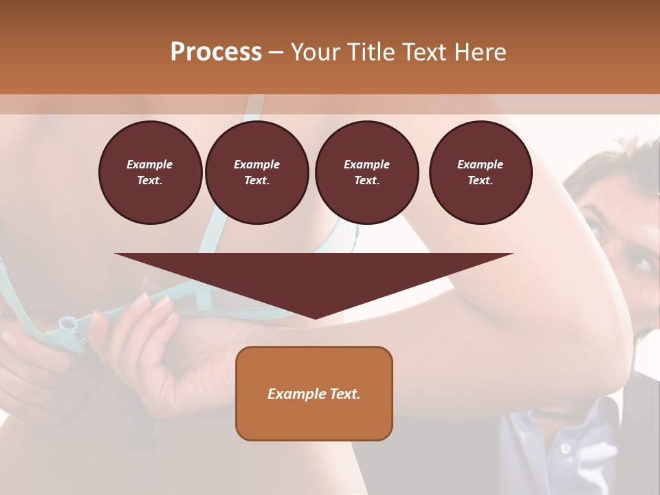 Woman Taking Of Bra In Front Of Man PowerPoint Template