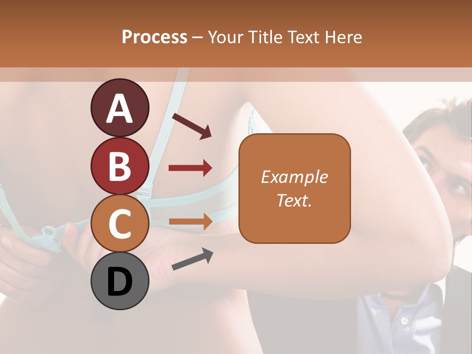 Woman Taking Of Bra In Front Of Man PowerPoint Template