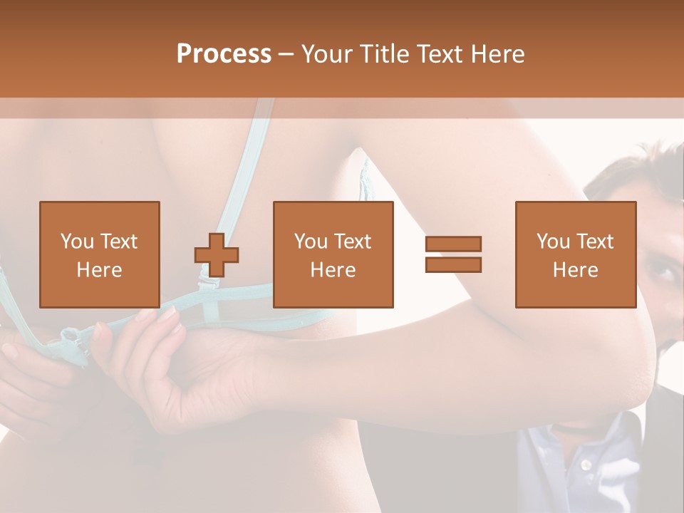 Woman Taking Of Bra In Front Of Man PowerPoint Template