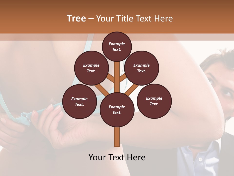 Woman Taking Of Bra In Front Of Man PowerPoint Template