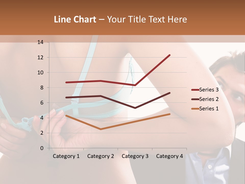 Woman Taking Of Bra In Front Of Man PowerPoint Template