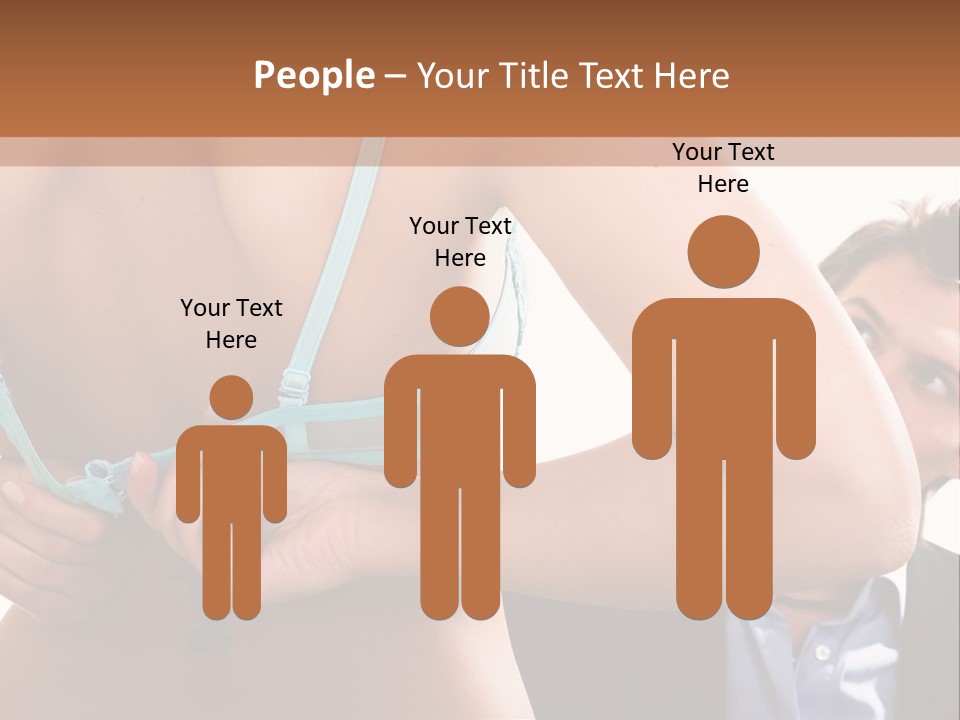 Woman Taking Of Bra In Front Of Man PowerPoint Template