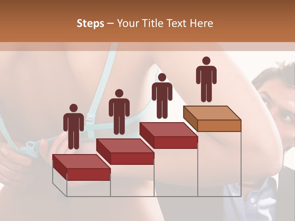 Woman Taking Of Bra In Front Of Man PowerPoint Template