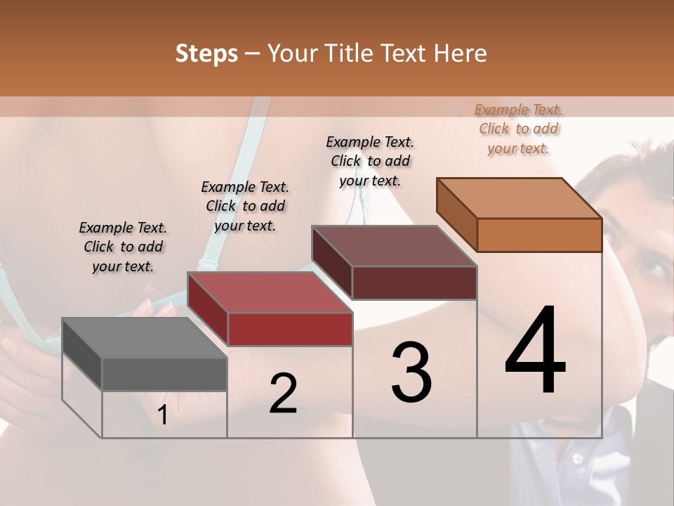 Woman Taking Of Bra In Front Of Man PowerPoint Template
