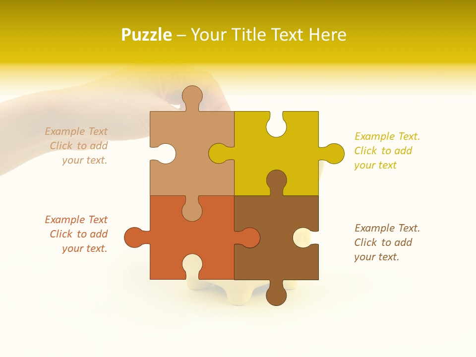 A Person Putting A Coin Into A Yellow Piggy Bank PowerPoint Template