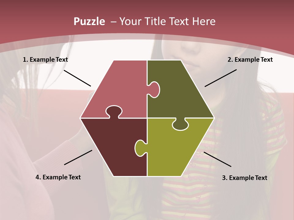 10-15Yo Daughter Is Listening To Her Mother. Girl Is Sitting On The Sofa. Only Side Of Mother's Head And Hand Visable. Isolated On White In Studio. PowerPoint Template