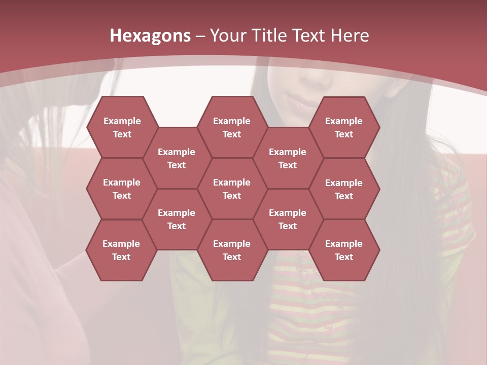 10-15Yo Daughter Is Listening To Her Mother. Girl Is Sitting On The Sofa. Only Side Of Mother's Head And Hand Visable. Isolated On White In Studio. PowerPoint Template