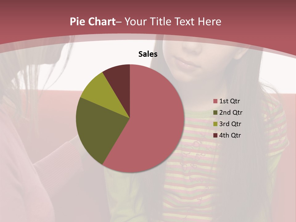 10-15Yo Daughter Is Listening To Her Mother. Girl Is Sitting On The Sofa. Only Side Of Mother's Head And Hand Visable. Isolated On White In Studio. PowerPoint Template