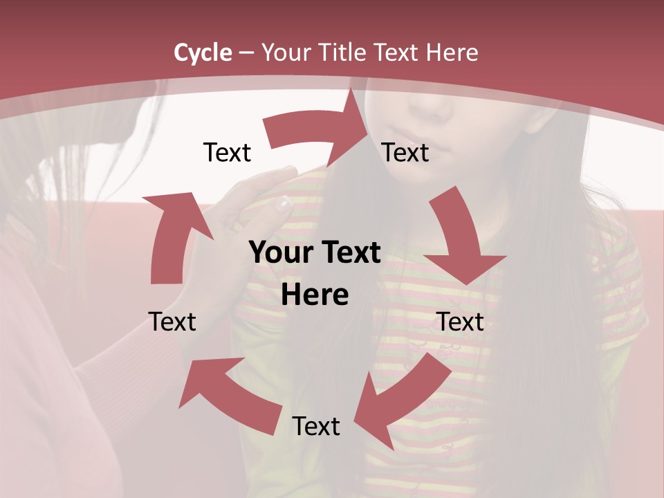 10-15Yo Daughter Is Listening To Her Mother. Girl Is Sitting On The Sofa. Only Side Of Mother's Head And Hand Visable. Isolated On White In Studio. PowerPoint Template