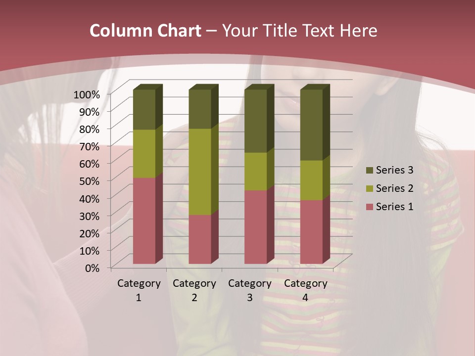 10-15Yo Daughter Is Listening To Her Mother. Girl Is Sitting On The Sofa. Only Side Of Mother's Head And Hand Visable. Isolated On White In Studio. PowerPoint Template