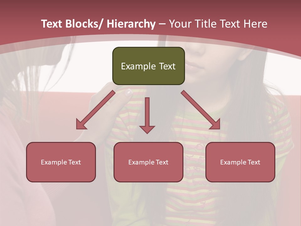 10-15Yo Daughter Is Listening To Her Mother. Girl Is Sitting On The Sofa. Only Side Of Mother's Head And Hand Visable. Isolated On White In Studio. PowerPoint Template