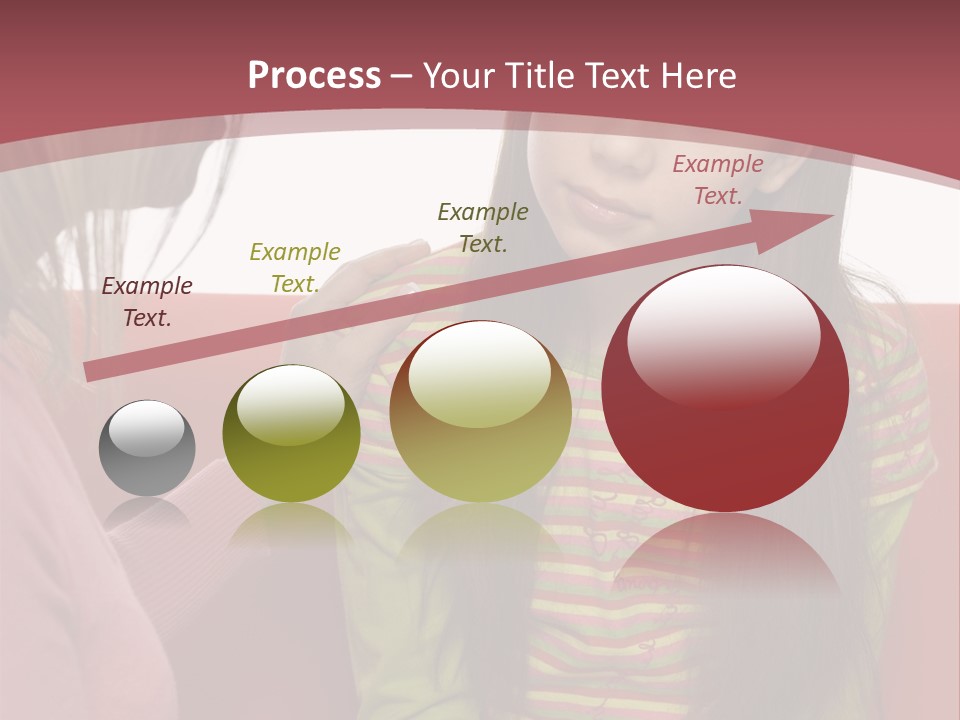 10-15Yo Daughter Is Listening To Her Mother. Girl Is Sitting On The Sofa. Only Side Of Mother's Head And Hand Visable. Isolated On White In Studio. PowerPoint Template