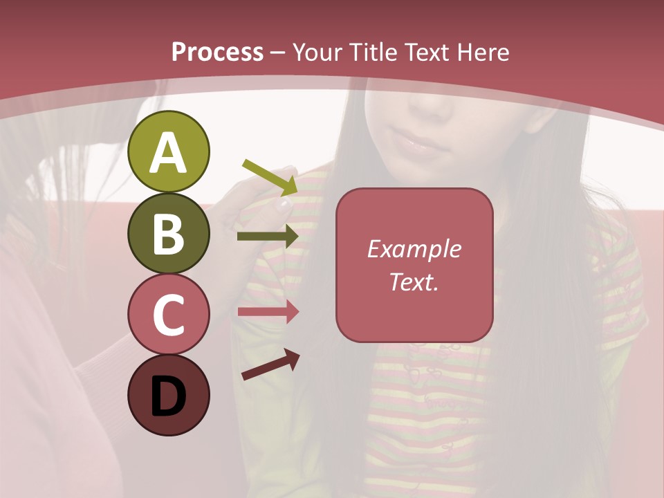 10-15Yo Daughter Is Listening To Her Mother. Girl Is Sitting On The Sofa. Only Side Of Mother's Head And Hand Visable. Isolated On White In Studio. PowerPoint Template