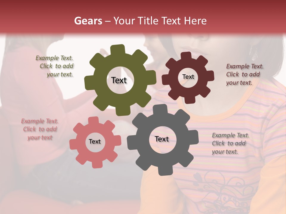 Sad 10-12Yo Girl. Focus On Her Face. There Are Her Mother And Younger Sister Behind Her. Girl's Feeling Rejected And Alone. PowerPoint Template