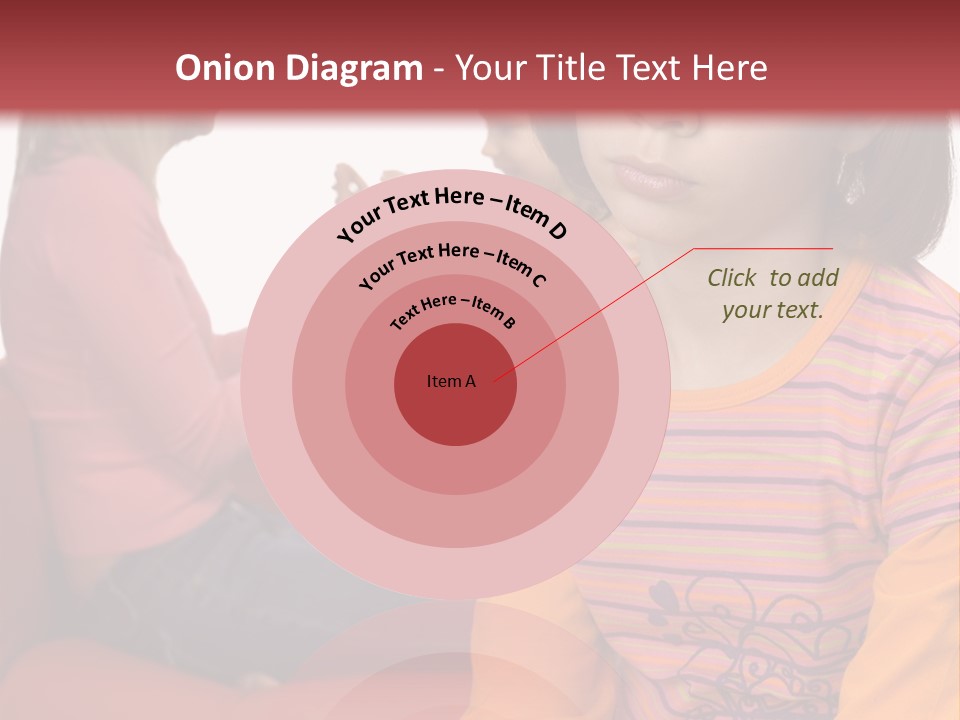 Sad 10-12Yo Girl. Focus On Her Face. There Are Her Mother And Younger Sister Behind Her. Girl's Feeling Rejected And Alone. PowerPoint Template