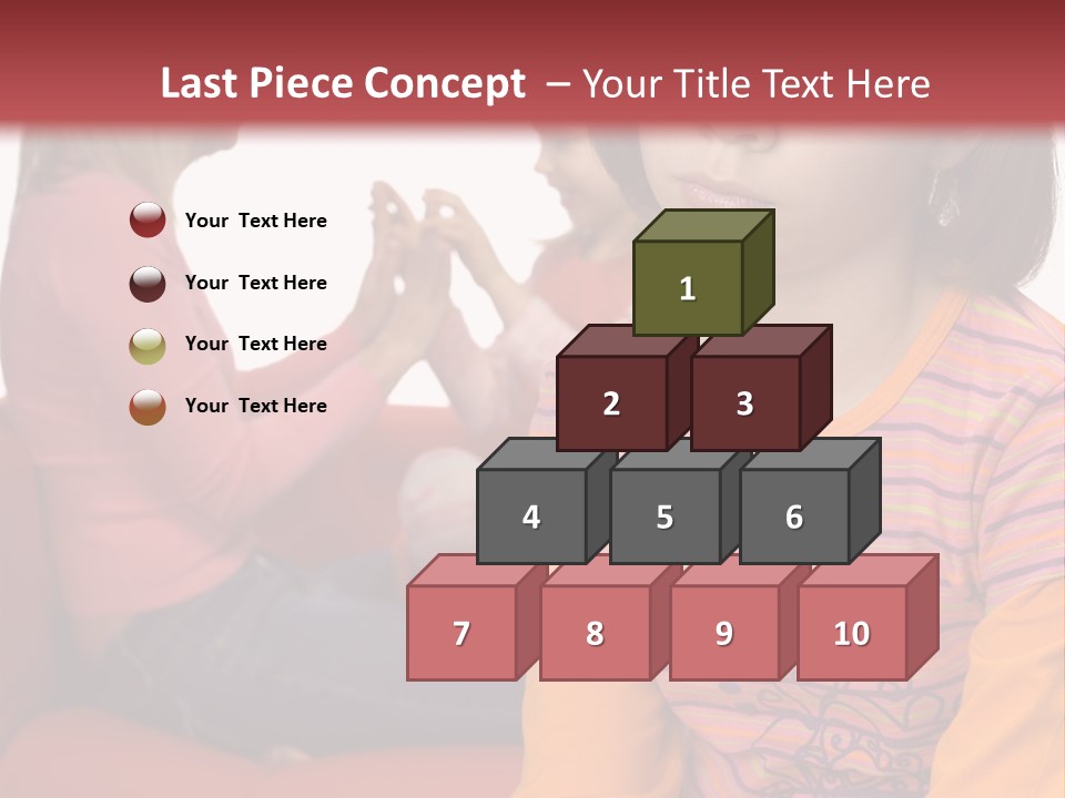 Sad 10-12Yo Girl. Focus On Her Face. There Are Her Mother And Younger Sister Behind Her. Girl's Feeling Rejected And Alone. PowerPoint Template