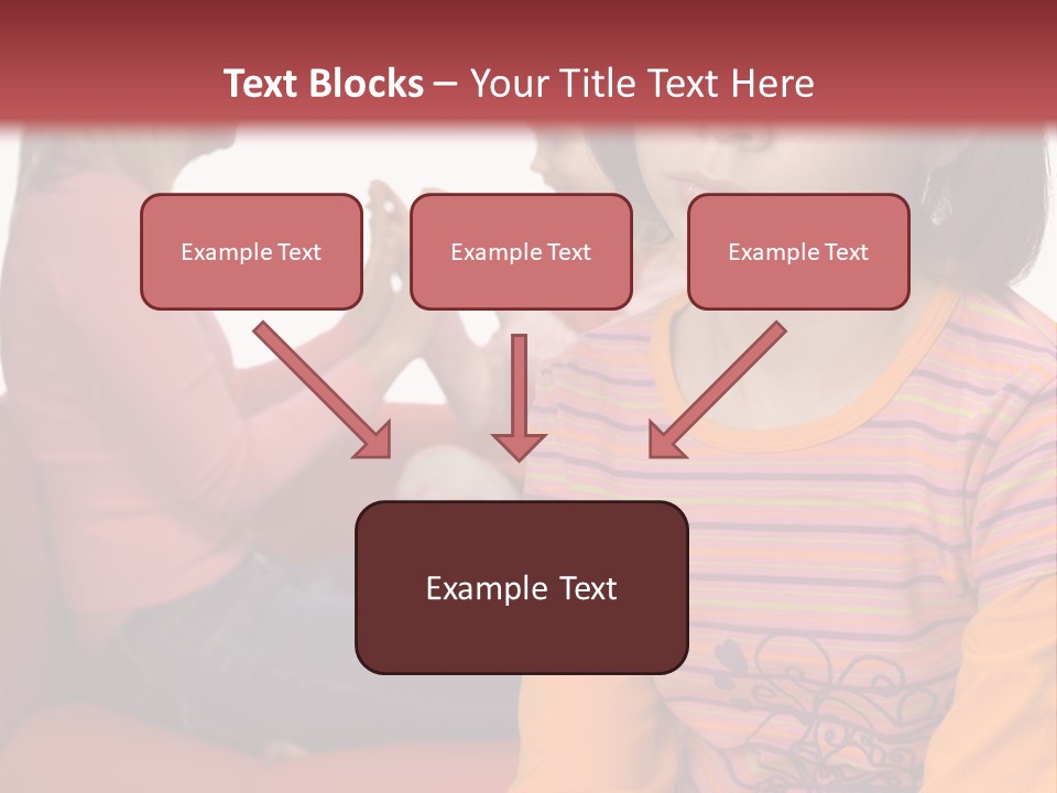 Sad 10-12Yo Girl. Focus On Her Face. There Are Her Mother And Younger Sister Behind Her. Girl's Feeling Rejected And Alone. PowerPoint Template