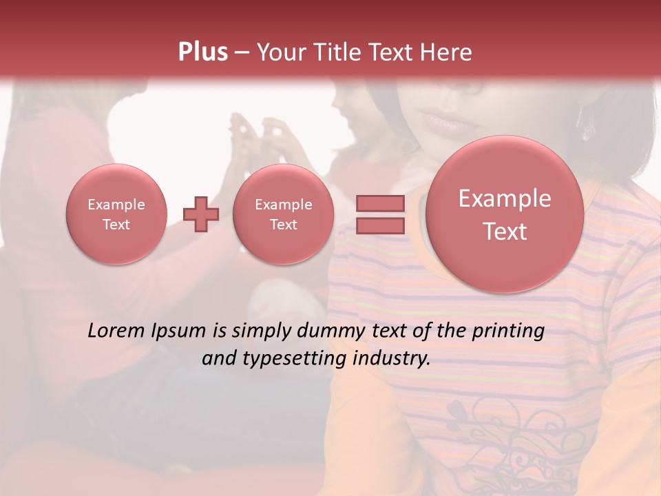Sad 10-12Yo Girl. Focus On Her Face. There Are Her Mother And Younger Sister Behind Her. Girl's Feeling Rejected And Alone. PowerPoint Template