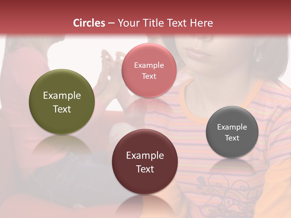 Sad 10-12Yo Girl. Focus On Her Face. There Are Her Mother And Younger Sister Behind Her. Girl's Feeling Rejected And Alone. PowerPoint Template