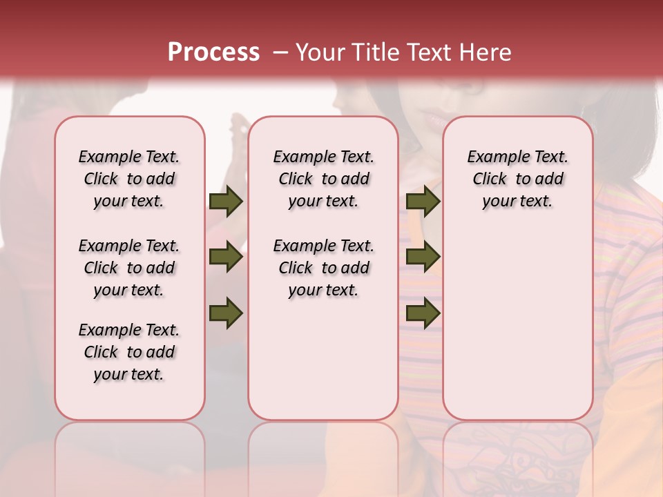 Sad 10-12Yo Girl. Focus On Her Face. There Are Her Mother And Younger Sister Behind Her. Girl's Feeling Rejected And Alone. PowerPoint Template