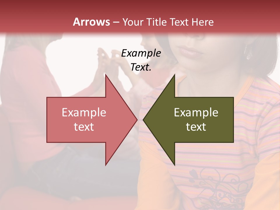 Sad 10-12Yo Girl. Focus On Her Face. There Are Her Mother And Younger Sister Behind Her. Girl's Feeling Rejected And Alone. PowerPoint Template