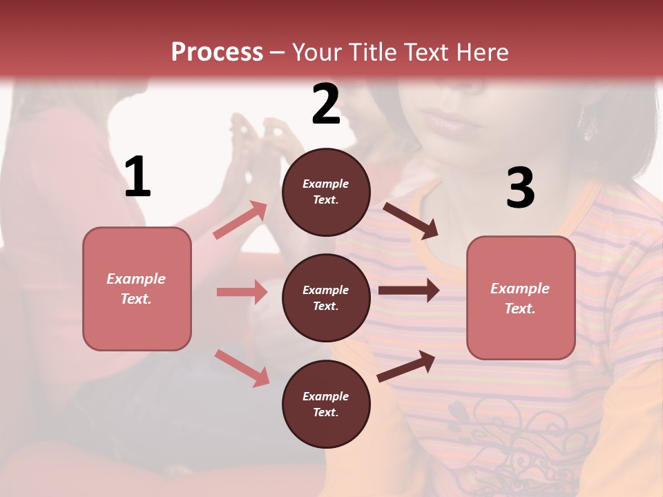 Sad 10-12Yo Girl. Focus On Her Face. There Are Her Mother And Younger Sister Behind Her. Girl's Feeling Rejected And Alone. PowerPoint Template