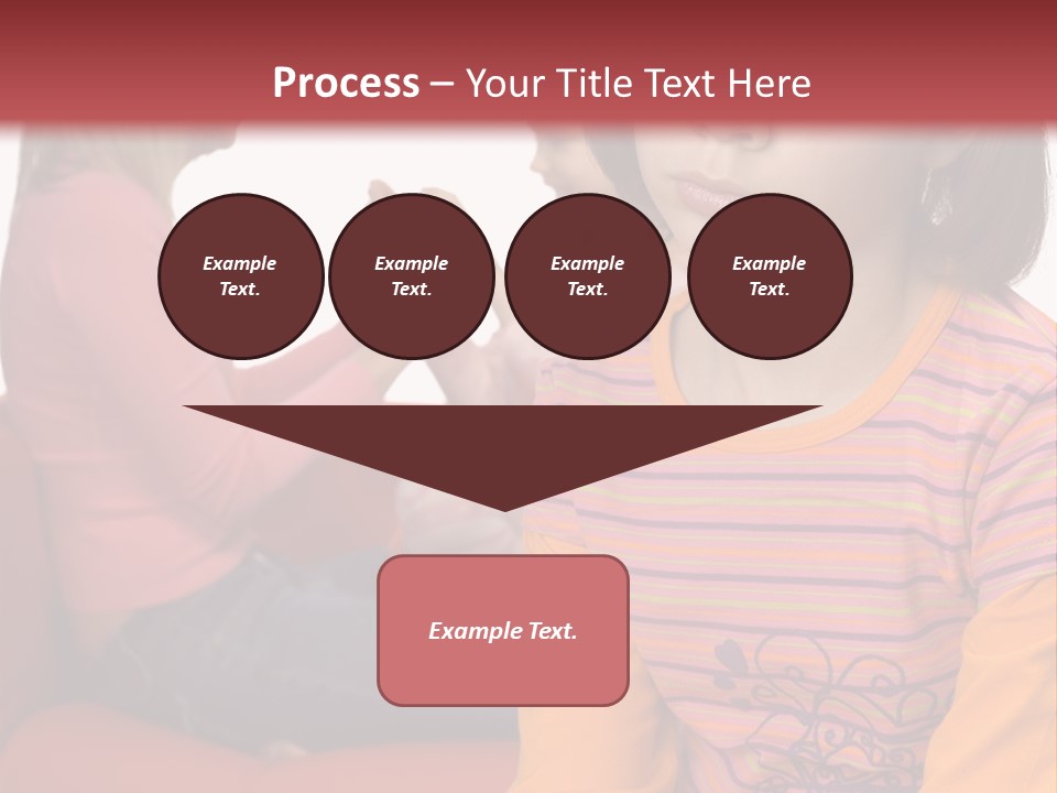 Sad 10-12Yo Girl. Focus On Her Face. There Are Her Mother And Younger Sister Behind Her. Girl's Feeling Rejected And Alone. PowerPoint Template