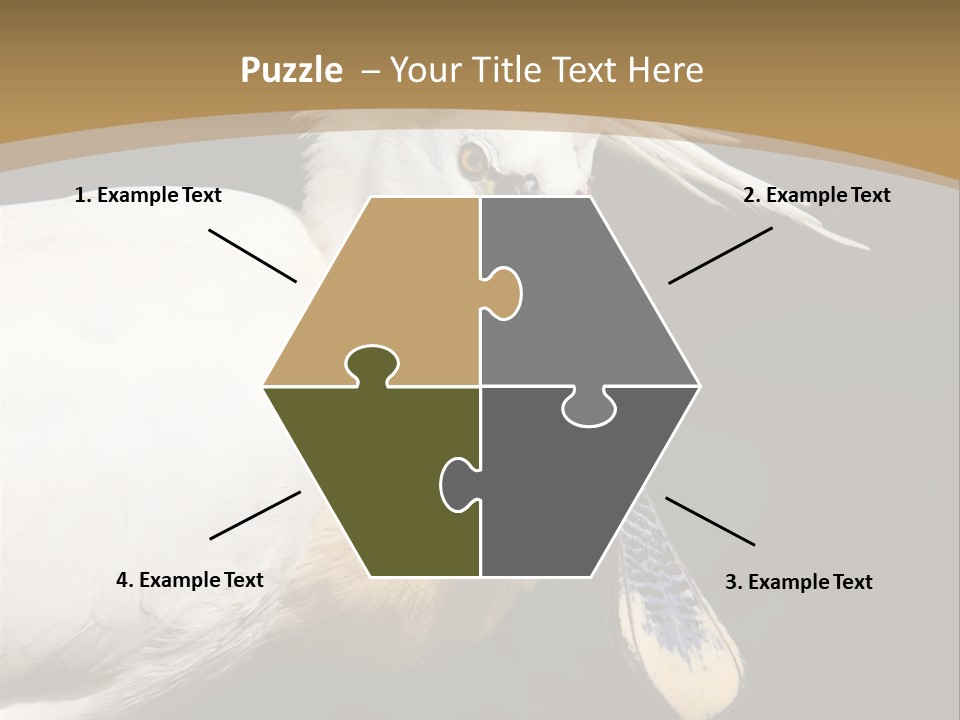 A White Bird With A Blue Tie On It's Neck PowerPoint Template