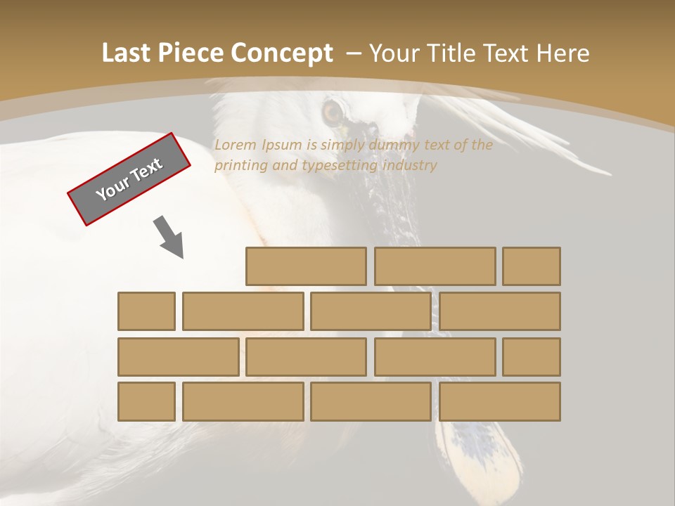 A White Bird With A Blue Tie On It's Neck PowerPoint Template