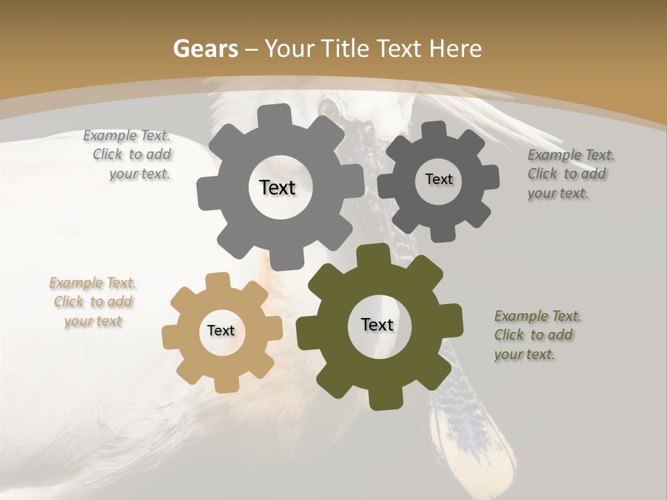 A White Bird With A Blue Tie On It's Neck PowerPoint Template